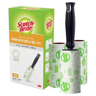 Scotch-BriteTM 衣物用隨手黏 清潔滾筒組 Plus 中型, 1組