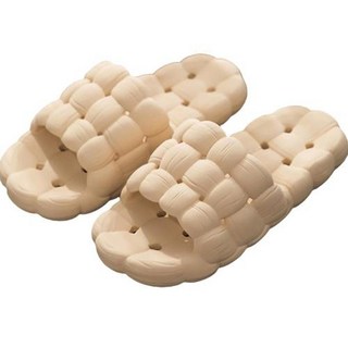 Your Home EVA防滑菱格紋浴室拖鞋, 淺褐色, 1雙