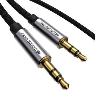 구스페리 3.5mm AUX 스테레오 오디오 케이블 1m, 실버, 1개