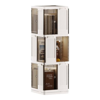 AOTTO 創意傢俱 北歐風旋轉落地置物書櫃, AS-205, 3層