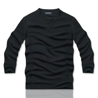 BLUEFORCE 男性Gennomeu七分袖亨利領基本版型素色T恤