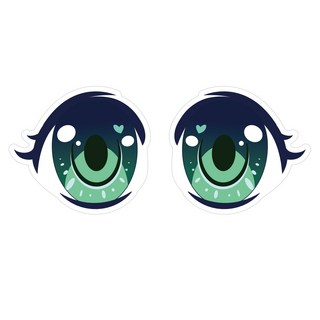 Mungkiwoldeu 保持安全車距反光貼紙 大型 純情漫畫001, 1套, 混合顏色