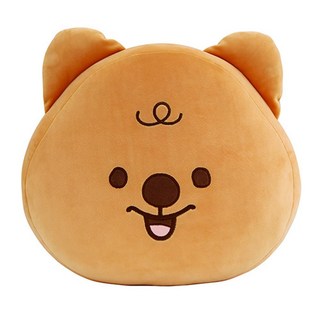 MOCHITOWN 夸卡臉絨毛抱枕, 棕色