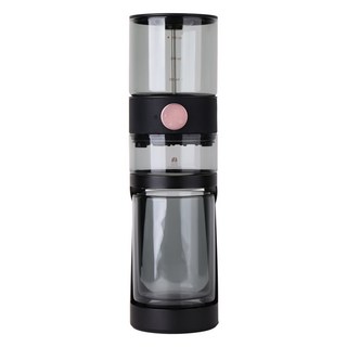 ZOOM 傻瓜手沖壺, 1個, 儲水壺 + 控水調節層 + 雙層玻璃杯 黑色 + 咖啡粉盒 + 支撐架, 350ml