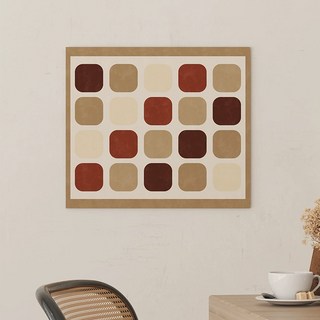 Artyhome 棕色調 斷路器盒 配電箱 魔鬼氈遮蔽布, TYPE02