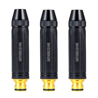 小麥購物 高壓洗車水槍 四檔調節奶嘴型接頭 Y779 3個, 16cm, 黑色