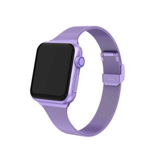 迷你米蘭式錶環扣式智慧手錶錶帶 38mm/40mm, 芋頭奶茶