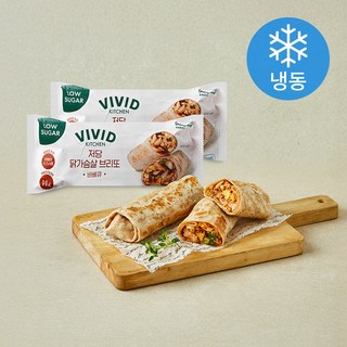 비비드키친 저당 닭가슴살 브리또 바비큐 (냉동), 125g, 2개, 1개입