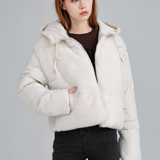 Banaya Story女款冬季日常短連帽羽絨夾克 PP145