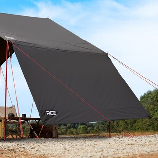 ROTICAMP 黑膠塗層方形天幕邊布, 深色