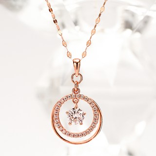 JuriEtte 女款14K吊墜項鍊, 45cm, 玫瑰金