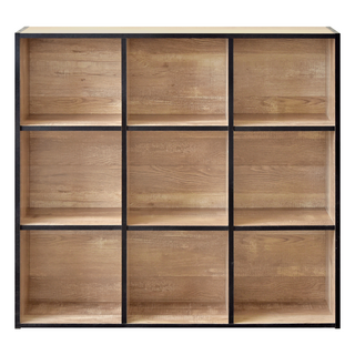 HOPMA 合馬家具 多功能堆疊九格書櫃 G-899NT, 仿古木, 3層