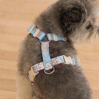 리카리카 강아지 커들리 토이 H자형 하네스, 1개, 래빗