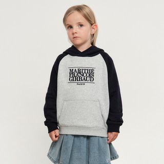 MaritheFrancoisGirbaud 兒童經典logo拼色拉克蘭連帽T恤