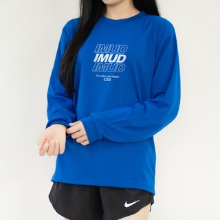 Humble Studio 男女通用涼感T恤 春秋款工作服 長袖T恤 IMUD_11, 藍色