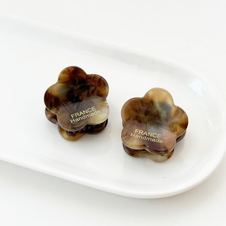 걸핀스 마블링 꽃 셀룰로오스 포인트 집게핀 2p 세트 1583