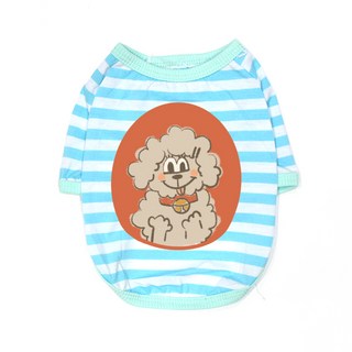 블랭크도그 강아지 크림이푸푸 티셔츠, BLUE, 1개