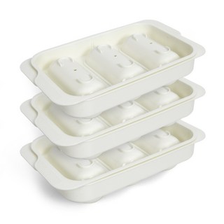大號橢圓形3格製冰盒 3入, 單一顏色
