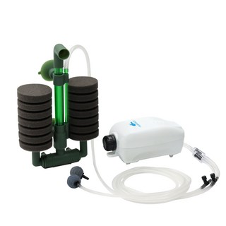 모비딕 어항 2구 기포 발생기 MO-S2 + 스펀지 여과기 CF-300 + 부속 AP-05 세트, 1세트