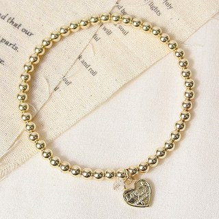 OST女款14K金鍍層永恆的誕生石寶石心形時尚手鍊