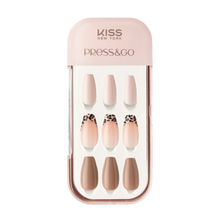 키스뉴욕 프레스앤고 마이뮤즈 네일팁 와일드캣, 베이지, 1개