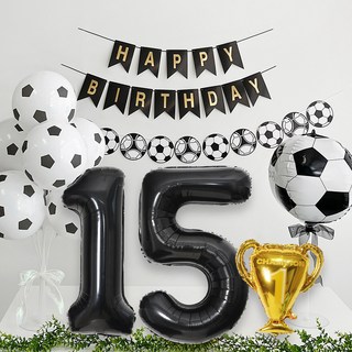 足球獎盃派對組, 黑色 15, 1套