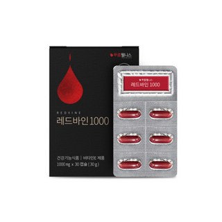 푸름웰니스 레드바인 1000 영양제 1개월분, 30정, 1개