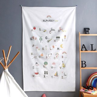 amante ABC 牛津牆裝飾織物海報, BEIGE