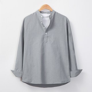 Raymon 男士伊斯亨利領日常襯衫