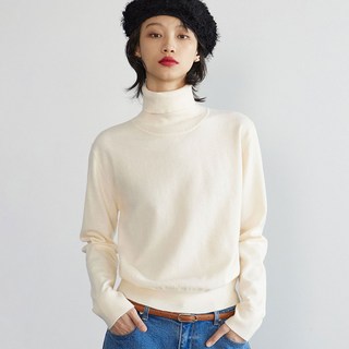 MICHIKOLONDON 女士羊毛混紡高領針織衫