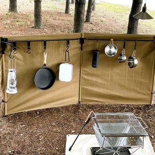 Dr.Camp 多功能收納側壁帳篷防風板遮蔽幕, 卡其色