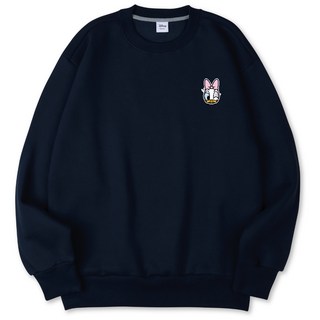 VENHIT 迪士尼黛西刺繡棉質雙面布大尺碼寬鬆大學T DNMKOM1305F