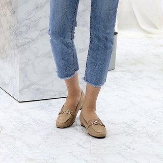 Aboutshoe 女款 Mave 金色裝飾樂福鞋