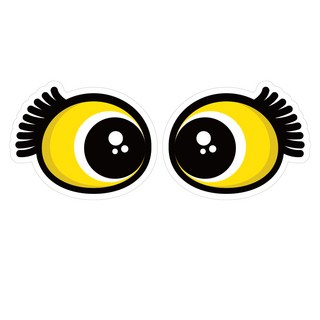 Mungkiwoldeu 高亮度維持安全距離反光貼紙 大型 黃色01, 1套, 混合顏色