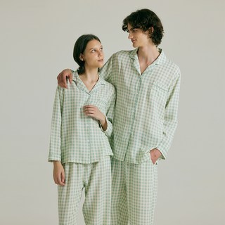 테라우드 윈디 체크 긴팔 파자마 상의 + 하의 세트