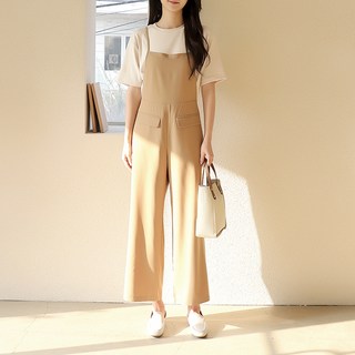 BBAE BBAE 女款鬆緊綁帶寬鬆吊帶褲