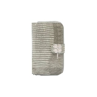 蛇皮拉鍊斜紋日記式手機殼