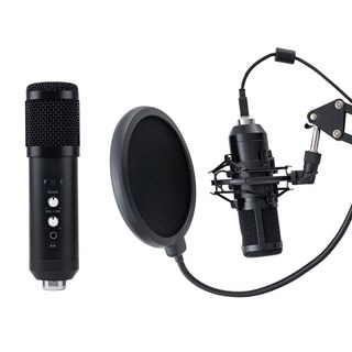 Nutz 프리미엄 USB 콘덴서 마이크 풀세트 블랙, UM-200