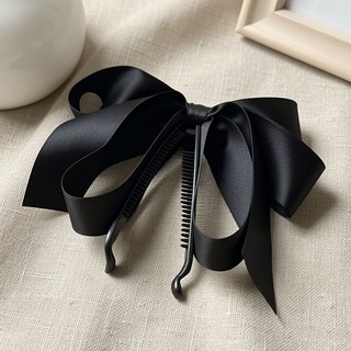 미다미 모드 새틴 3단 빅 리본 바나나핀 1638