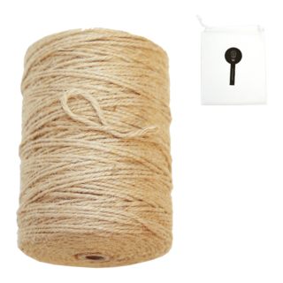 Gambuji 3mm麻繩 300公尺 附收納袋, 棕色, 300m, 1捲