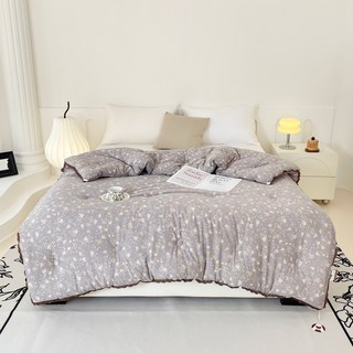 LoveCity 寢城之戀 黑金科技石墨烯超保暖針織氣質蕾絲玉米纖維可水洗雲朵冬被, 繁花似錦