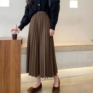 Goodif 女款飄逸垂墜感百褶長裙