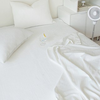 쉬즈홈 국내 제조 스노우필 듀라론 냉감 침대패드, 화이트