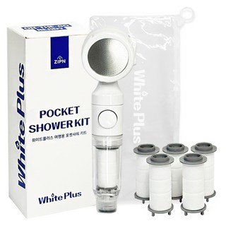 집앤 플러스 여행용 포켓샤워 키트 세트, 화이트, 1세트