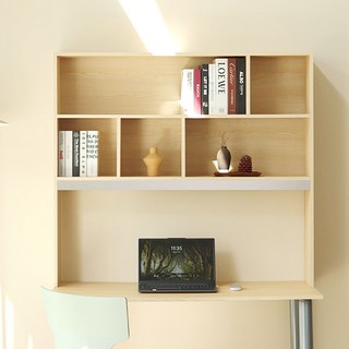 포메리트 데스크업 멀티 상부 책장, 오크, 2단