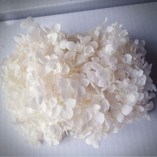 人造花彩色繡球花乾燥花束 C_RD_74, 白色