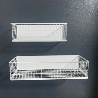 현관문 자석선반 소형 + 대형 세트, 화이트, 1세트