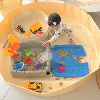 I-PANGPANG 幼兒遊戲墊 + 不織布袋, 米色