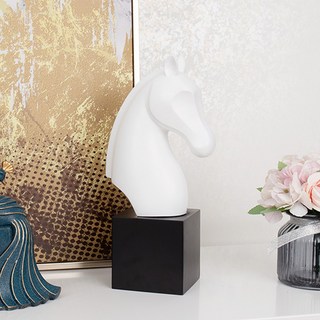 JHcompany 簡約馬頭擺飾, 白色