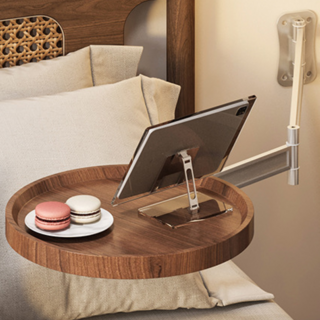 코코로이 접이식 침실 다기능 벽걸이형 사이드 테이블, 월넛